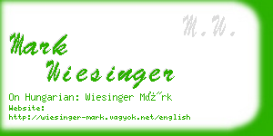 mark wiesinger business card